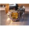 Image 1 : RHJ Rich & Modern Square Ring of Canary & White#1126480