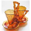 Image 1 : Cambridge DEcagon CLEO Sugar, Creamer, Tray Set#1126972