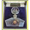 Image 1 : CZECH INTAGLIO CUT GLASS PERFUME BOTTLE W BOX #1138634