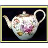 Image 1 : MINT MEISSEN TEAPOT HP FLOWERS BUD FINIAL 19C #1138677