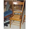 Antique Pressback Cane Seat Oak Dining Chairs #1162851