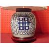 CHINESE BLUE AND WHITE CANTON TABLE LAMP #1162974