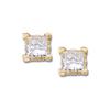 Image 1 :  PRINCESS CUT DIAMOND EARRINGS .33 CARATS! #1163236