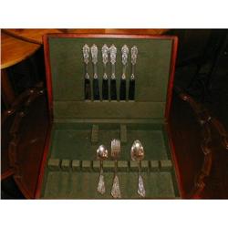 Wallace  Rose Point Sterling Flatware 24pc #1163312