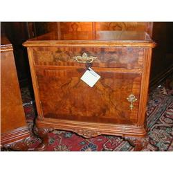 NEW PRICE Pair Spainish Burl Walnut Night Stand#1163319