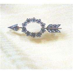 EDWARDIAN ROSE DIAMOND "Arrow & Wreath PIN #1163341