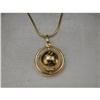 Estate 14K YG Gold Rotating World Globe Pendant#1163407