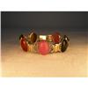 14K YG Jade Carnelian Egyptian Scarab Bracelet #1163421