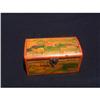 Antique Tibetan wood box with hand decorations #1163442