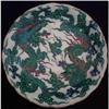 Antique Japanese plate with dragons design. #1163459