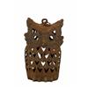 Old Japanese Cast Iron Owl Garden Lamp Lantern #1163482