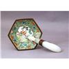 Old Chinese Export Cloisonne Enamel Jade Iron  #1163488