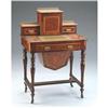 Image 1 :  Antique Burl Walnut Ladies Work Table Desk #1163548