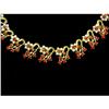 Estate 22ct Gold Fire Coral Pearl Necklace #1163595