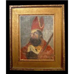 18c Old Master Painting Papal Portrait Church #1163795