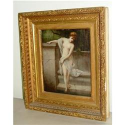 DINET Nude Female Garden Oil Painting Listed #1163799