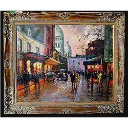 Paris Street Scene Oil Painting Listed Gerome  #1163801