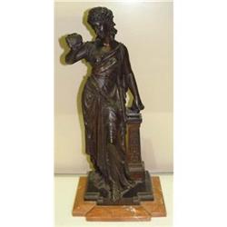 19c Bronze Sculpture Female Bouret French #1163804