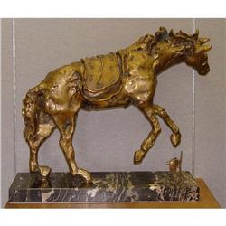 Dali Cheval Montre Molle Bronze Sculpture Horse#1163808