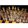 Image 1 : Sterling Silver Napoleonic War Chess Set Gold #1163812