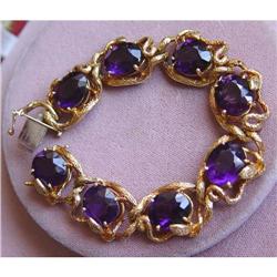 18kt Gold Amethyst Snake Bracelet 18k Adder Asp#1163816