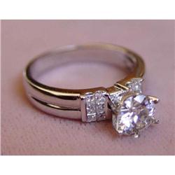 18kt Gold Old Miner Diamond Engagement Ring #1163821