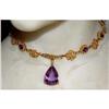 14kt Gold Pearl 28ct Amethyst Necklace 14k #1163822