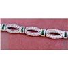 14kt Gold Emerald Diamond Bracelet 14K #1163823