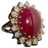 2.5ct Diamonds 28.64ct Ruby 14k Ring 14kt Gold #1163831