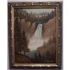 Image 1 : Oil on Canvas Waterfall painting by T William #1158411