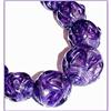 Image 1 : 47 VINTAGE HOLLOW LAMPWORK PURPLE GLASS BEADS #1158908