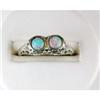 Image 1 : ANTIQUE Style RING TWO OPALS w FILIGREE #1159000