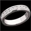 Image 1 : WHITEGOLD  DIAMOND WEDDING  BAND  .75 CTS!  #1159023