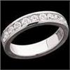 Image 1 : WHITEGOLD  DIAMOND WEDDING  BAND  .75 CTS!  #1159023