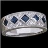 Image 1 : 14k  SAPPHIRE DIAMOND Wedding Band #1159042
