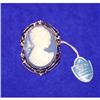 Image 1 : Whiting & Davis Wedgwood Blue Cameo Brooch #1159279