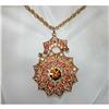 Image 1 : Unsigned Selro Rhinestone Pendant Necklace #1159370