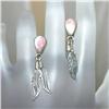 Image 1 :  Pink Moonstone Sterling Silver Earrings #1159485