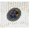 Image 1 : Antique Art Deco Sterling Silver Glass Brooch #1159510