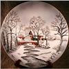 Image 1 : GERMAN Charger PLAQUE Large WINTER Scene #1159809