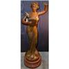 BRONZE NOUVEAU Figure SIGNED Large ANTIQUE #1160060