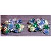 Image 1 : ROBERT Rhinestone EARRINGS Blue clips VINTAGE #1160222