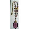 Image 1 : Stunning Czech Amethyst Color Intaglio Necklace#1160341