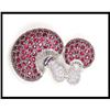 Image 1 : 18K Ruby Diamond Mushroom Brooch #1160345