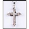 Image 1 : MAGNIFICENT DIAMOND CROSS PENDANT OVER 1.5 #1160346