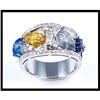 Image 1 : WORLD CLASS MULTI COLOR SAPPHIRE DIAMOND RING #1160347