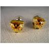 Image 1 : Authentic 18K Hidalgo Enamel Leopard Earrings #1161002