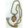 Image 1 : 9ct  Gold English Locket and chain circa 1920 #1161801