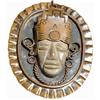 Old Mexican Stone Mask Copper Medallion   #1161986
