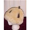 Vintage Italian Sheepskin & Faux Leather  Hat  #1161989